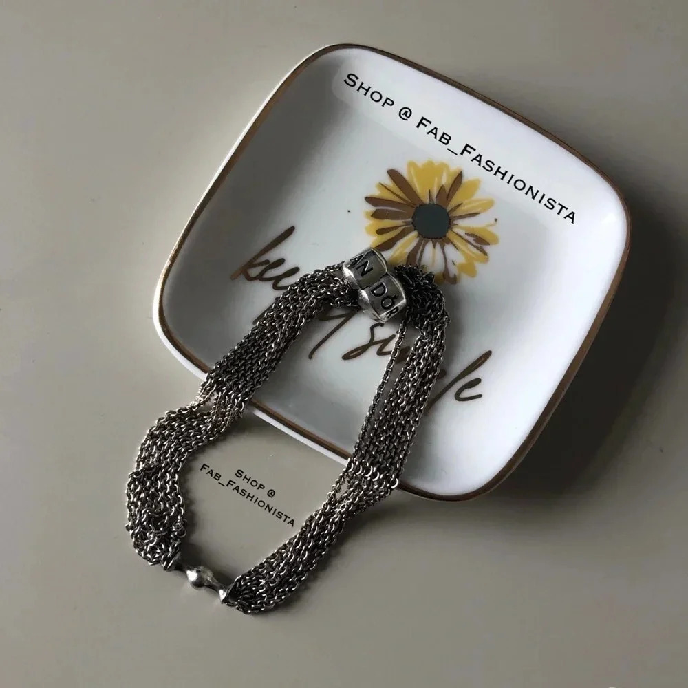 Pandora Sterling Silver clip bracelet retired